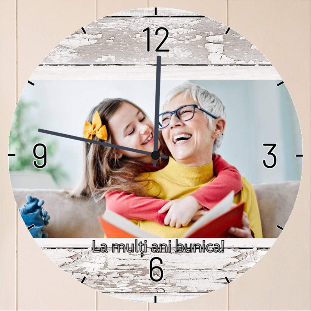 Ceas personalizat pentru bunici